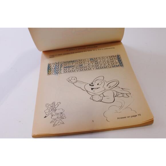 Mighty Mouse, Uncolored PlayPad, Mazes, Puzzles, Dot-To-Dot, Coloring Book, - Picture 2 of 5